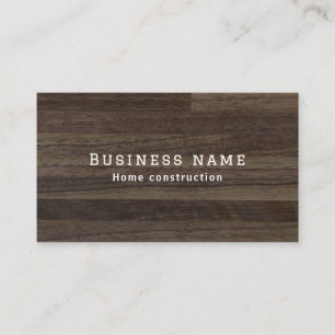 Home Construction Carpenter Wood business card