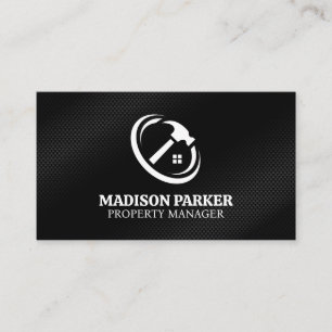Home Construction   Hammer Logo Business Card