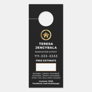 Home Construction Quote QR door sign