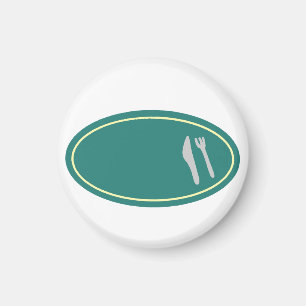 Home Cook Foodie Knife Fork Placemat Magnet