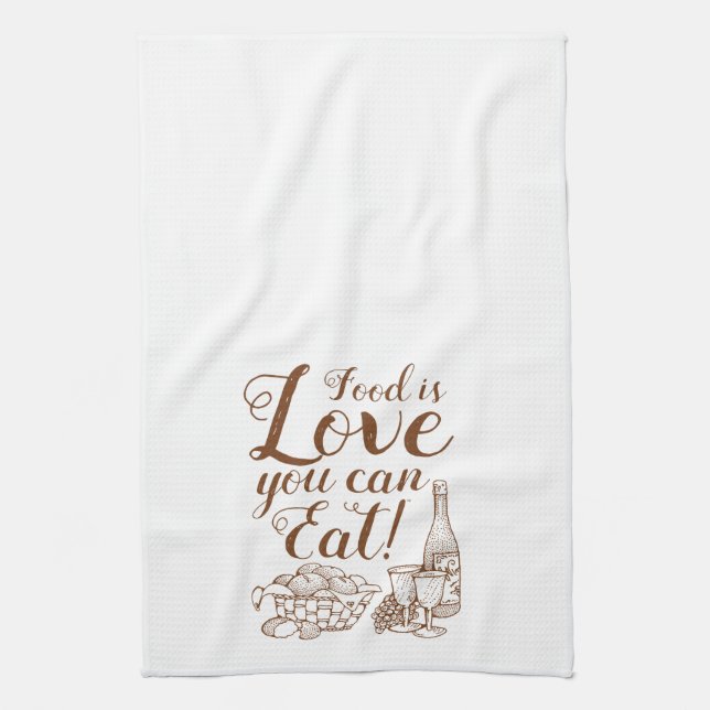 Home Cooking Script Kitchen Towel (Vertical)