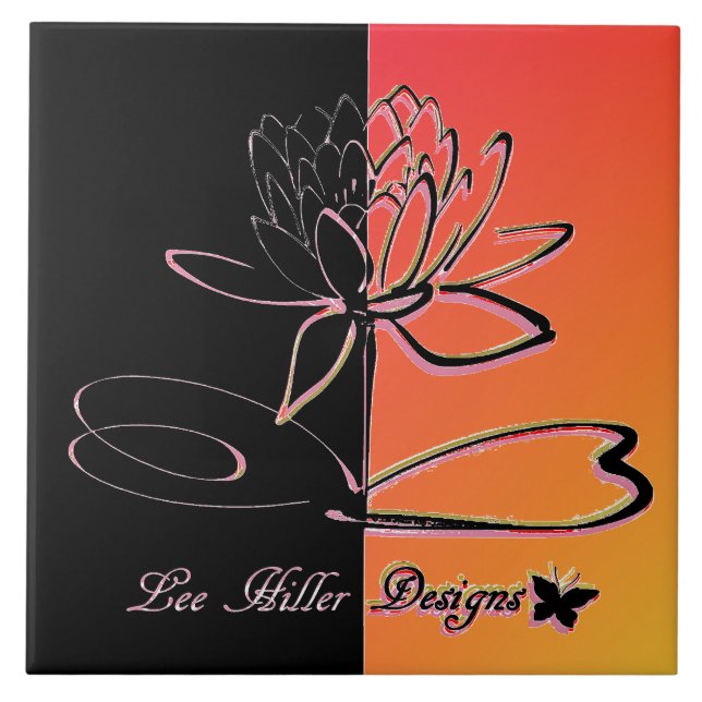 Home Decor Accents Sunrise Coral Tile (Front)