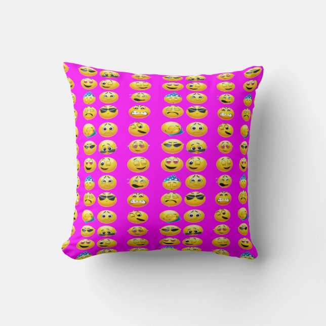 Home Decor EMOJI PILLOWS-Bedroom Dorm Throw Pillow (Front)