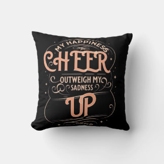 HOME DECOR HAPPINESS CHEER UP THROW PILLOW