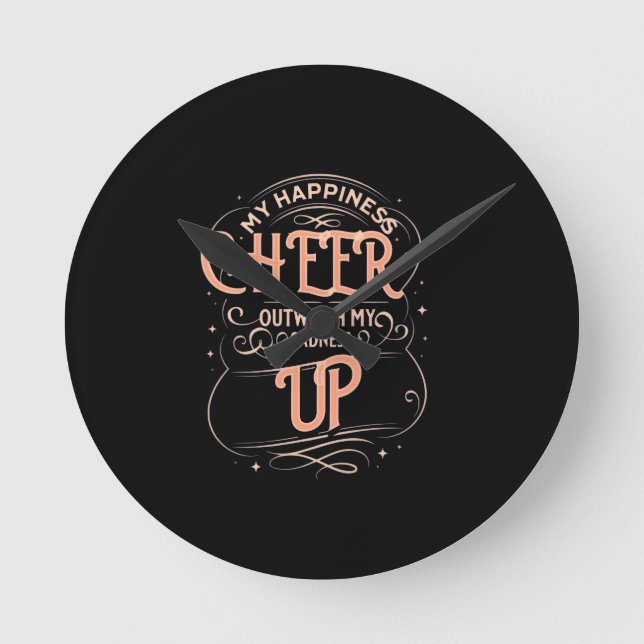 HOME DECOR HAPPINESS CHEER UP WALL CLOCK  (Front)