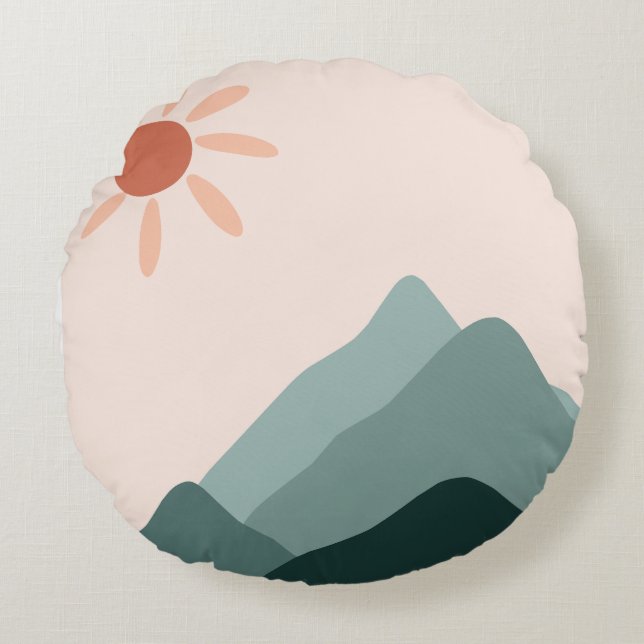 home decor pillow serene earth and mountains (Front)