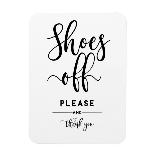 Home Decor Shoes Off Please And Thank You Magnet (Vertical)