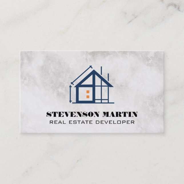 Home Developer Logo | Blueprint Business Card (Front)
