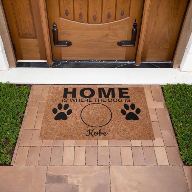 Home Dog Cat Lover Doormat (Outdoor)