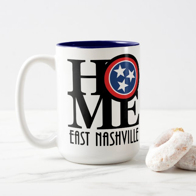 HOME East Nashville 15oz Two-Tone Coffee Mug (With Donut)