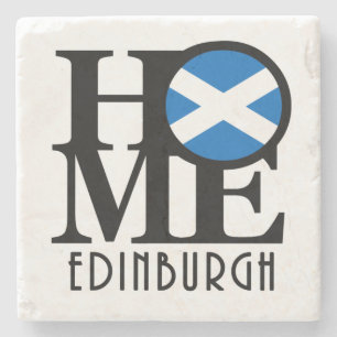 HOME Edinburgh Scotland Stone Coaster