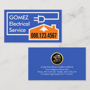 Home Electric Electrical Circuit Business Card