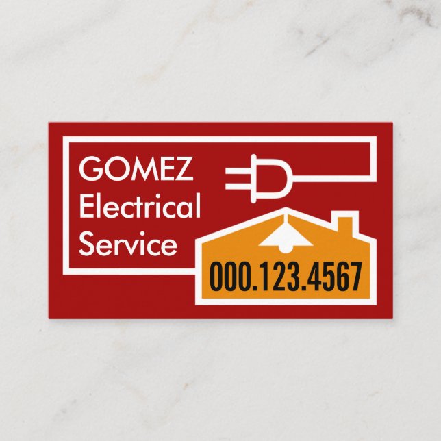Home Electric Electrical Circuit Business Card (Front)
