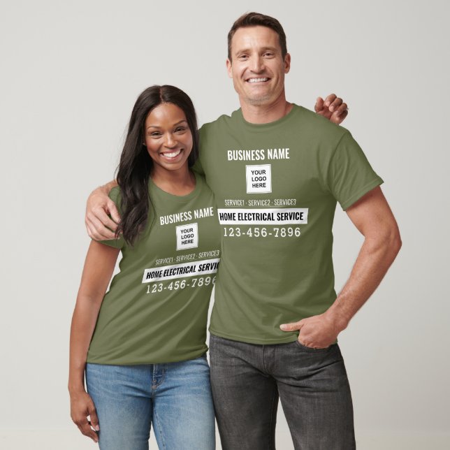 Home electric service QR code Logo custom work T-Shirt (Unisex)