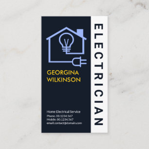 Home Electrical Circuit Electrician Service Business Card