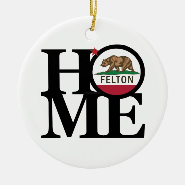 HOME Felton CA Ceramic Tree Decoration (Front)