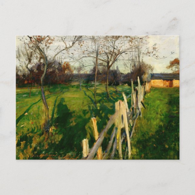 Home Fields by John Singer Sargent Postcard (Front)