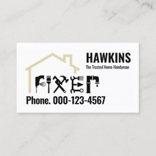 Home Fixer Repairs Handyman Tools Business Card