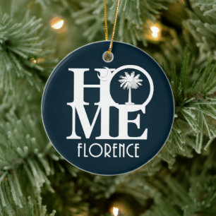 Home Florence, South Carolina Ceramic Tree Decoration