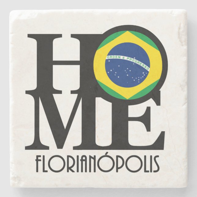 HOME Florianópolis Brazil Stone Coaster (Front)
