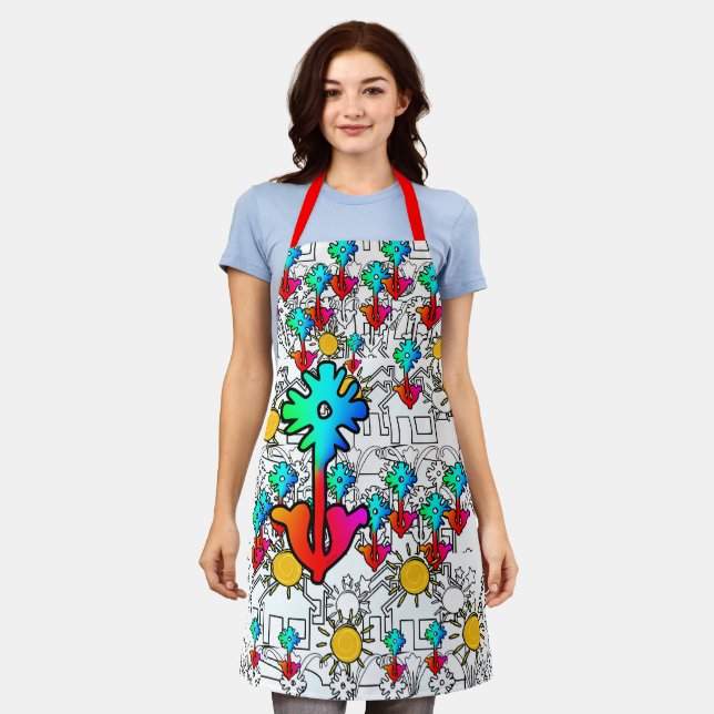 Home Flowers Sunshine  Apron (Worn)