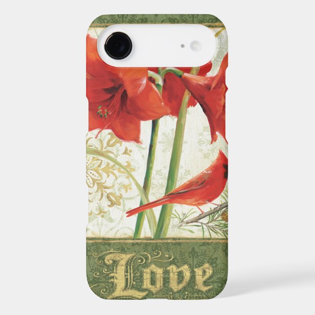 Home for Christmas Amaryllis Love Case-Mate iPhone Case (Back)