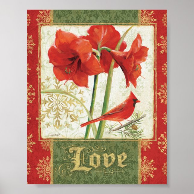 Home for Christmas Amaryllis Love Poster (Front)