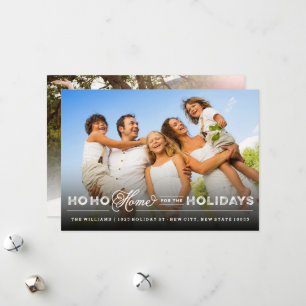 Home For The Holidays Moving Announcement Card