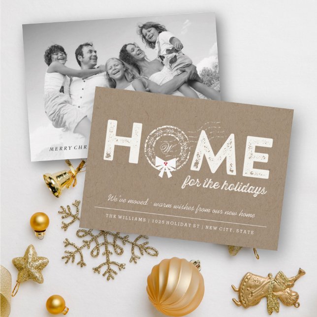 Home For The Holidays Moving Announcement Card (Creator Uploaded)