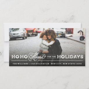 Home For The Holidays Moving Announcement Photo