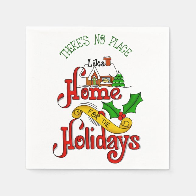 Home For The Holidays Napkin (Front)