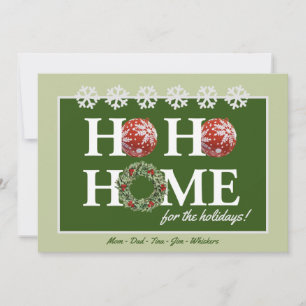 Home For The Holidays Personalised Christmas Card