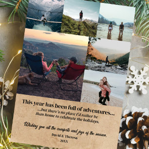 Home for the Holidays Photo Collage Christmas Holiday Card