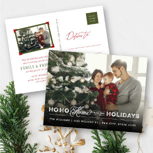 Home For The Holidays Photo Moving Announcement