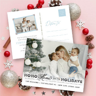 Home For The Holidays Photo Moving Announcement Postcard