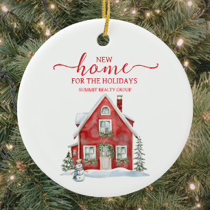 Home For The Holidays Real Estate Client Christmas Ceramic Tree Decoration