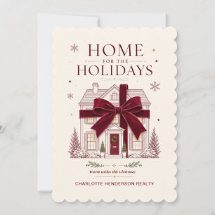 Home for the Holidays Realtor Client Christmas Holiday Card