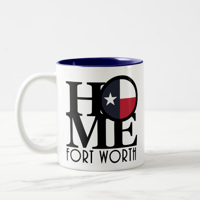HOME Fort Worth Texas Two-Tone Coffee Mug (Left)