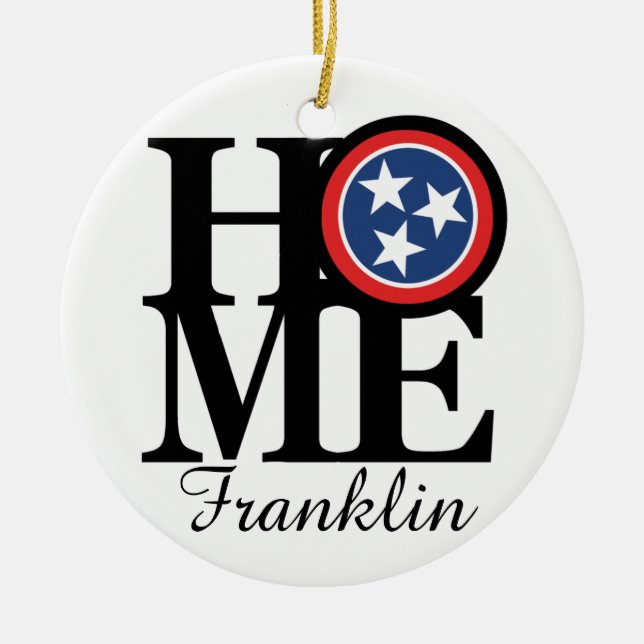 HOME Franklin Tennessee Ceramic Tree Decoration (Front)