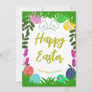 Home Garden Colourful Easter Egg Holiday Card