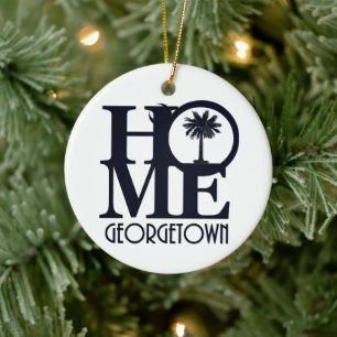 HOME Georgetown South Carolina Ceramic Tree Decoration