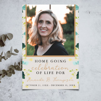 Home Going Celebration of Life Funeral Service Poster