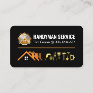 Home Gold Handyman Tools Signage Business Card