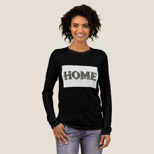 HOME Gothic Cathedral Architecture Long Sleeve T-S Tri-Blend Shirt (Full Front)