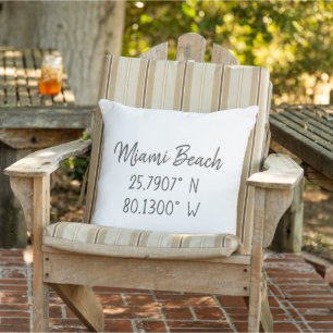 Home GPS Coordinates Longitude Latitude Miami Cushion
