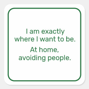 Home (green) square sticker