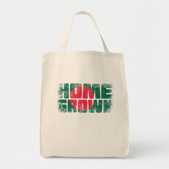 Home Grown Bangladeshi, Bangladesh flag Tote Bag (Front)