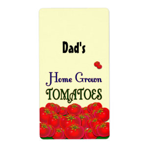 Home Grown Tomatoes Custom Label