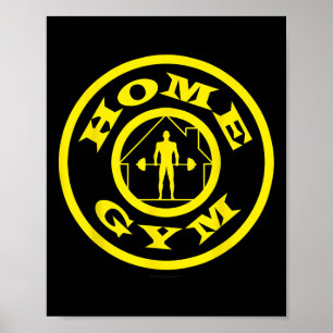 Home Gym Gold's Bodybuilding Weightlifting Fitness Poster