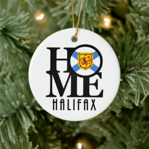 HOME Halifax Nova Scotia Ceramic Tree Decoration